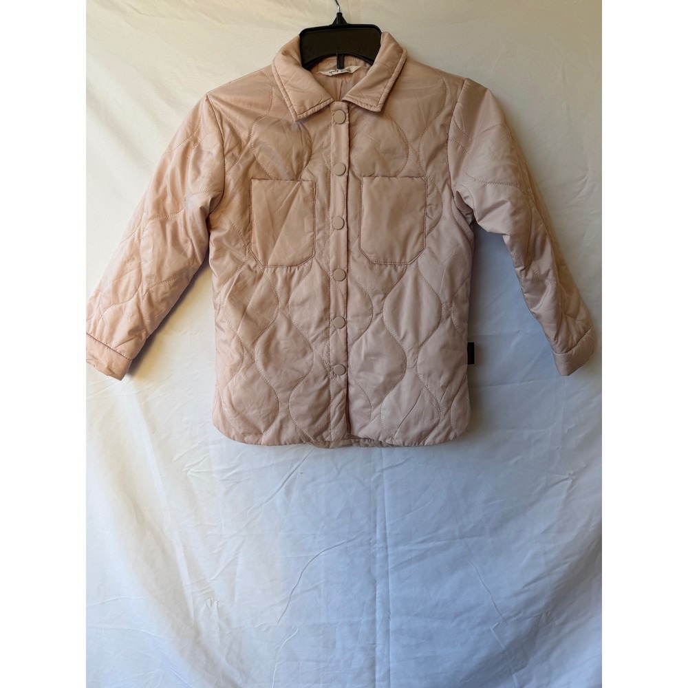 HM Kids Pink Quilted Shirt Jacket Thermolite Size 6-7Y Onion Quilt Shacket